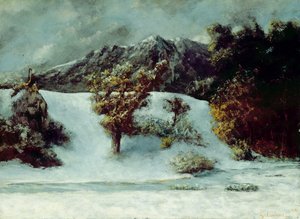Winter Landscape with the Dents du Midi by Gustave Courbet